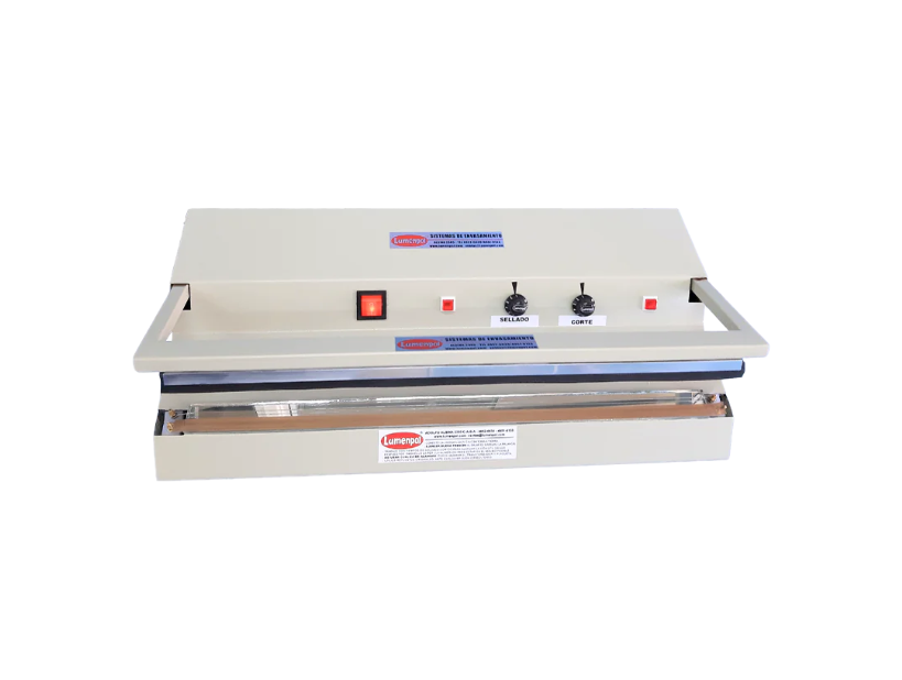 Selladora de bolsas CM 50 con doble sellado para empaques plásticos