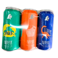 Pack de latas envueltas con film OPTI termocontraible para bebidas